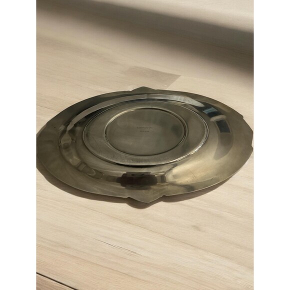 Oval Silver-Plated Ornate Floral Serving Tray/Platter Community Georgian - Picture 4 of 4